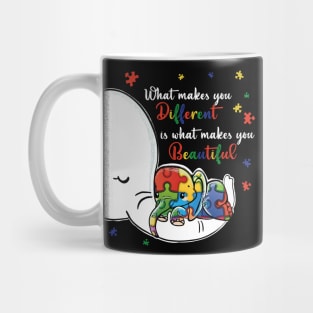 What Makes You Different autism awareness Mug